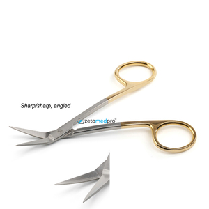 Tijeras para Encías TC Gold La Grange Hechas de Acero Inoxidable de Alta Calidad con Inserciones de Carburo de Tungsteno, Anguladas, Afiladas, Quirúrgicas, Dentales - Product Image 1