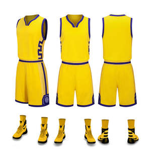 Uniforme de Baloncesto Azul Transpirable de Talla Grande, Logotipo Personalizado, Tela de Poliéster, Diseño Personalizable, Características Antibacterianas - Product Image 3