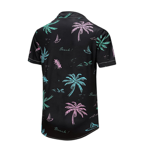 Chemise Hawaïenne Homme Personnalisée pour l'Été – Motif Floral Palmiers, Tissu Sergé Tricoté Respirant, Écologique, 100% Coton - Product Image 4