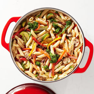 Cazuela holandesa redonda de hierro fundido con tapa roja - Product Image 4