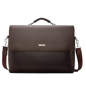 Housse pour ordinateur portable en cuir avec compartiment à chaussures, fermeture éclair, sac de transport noir pour ordinateur portable - Product Image 4