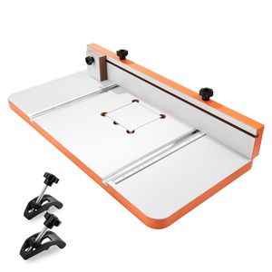 Tavolo da Lavoro Regolabile 24x12 Pollici per Trapano a Colonna, con Blocco di Arresto e Guide a T, Piano in MDF Altamente Compatibile - Product Image 1