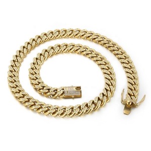 Collar de Cadena Cubana con Diamantes de Imitación de Lujo de la Mejor Calidad para Hombre, Joyería Hip Hop, Disponible para la Venta - Product Image 2