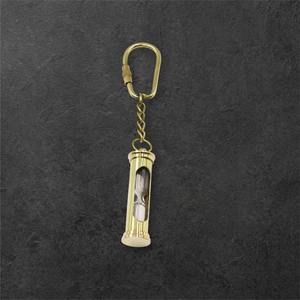 พวงกุญแจจับเวลาทรายทองเหลืองหรูหราถือกุญแจสไตล์โบราณใช้พวงกุญแจ - Product Image 5