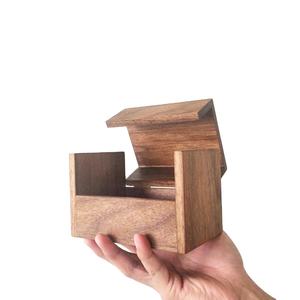 Boîte à beurre en bois massif Design créatif de qualité alimentaire Assiette à salade de fruits en bois au meilleur prix - Product Image 1