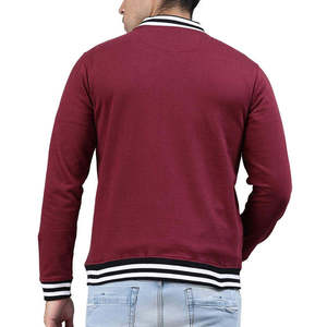 Blouson d'hiver streetwear pour homme, style universitaire baseball, en toile et cuir, manches longues, broderie Letterman, col montant, respirant, décontracté - Product Image 3