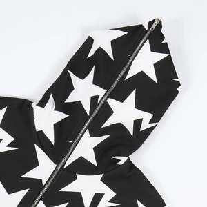 Sweat-shirt à capuche zippé intégral classique et confortable en mélange de coton, idéal pour la superposition au quotidien ou les activités de plein air - Product Image 5