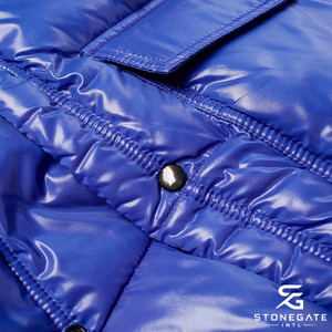 Blouson matelassé brillant pour homme, coupe-vent et chaud, avec capuche, léger, pour l'extérieur, collection Hiver 2026 - Product Image 5