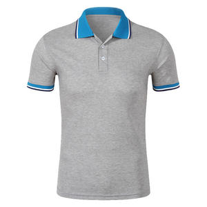 Camiseta de golf azul marino de alta calidad 100% algodón, camiseta deportiva para hombre, polos de golf personalizados con logotipo bordado - Product Image 5