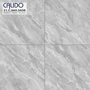 Vietnam Supplier Polished Modern Firebrick 600x600mm White Marble Porcelain Floor Wall Tiles 8MM Thick Non-Slip Antibacterial - Product Image 3