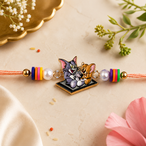 Personnage de dessin animé pour enfants Rakhi pour Raksha Bandhan, cadeau festif décoratif fait main en fil pour la célébration des enfants - Product Image 5