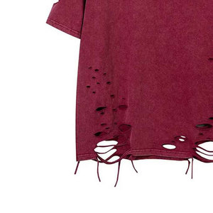 T-shirt homme 100% coton, prix bas, effet usé, logo personnalisé, col rond, coupe ample, très demandé. - Product Image 5