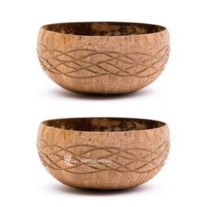Bols en noix de coco écologiques, bols à smoothie durables, vaisselle bio zéro déchet pour une alimentation végétalienne et une vie saine - Product Image 1