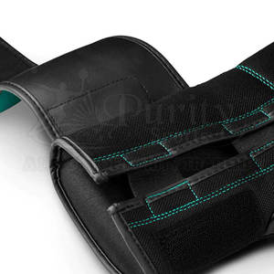 Gants de boxe Purity Sports pour l'entraînement, en PU, fermeture Velcro, respirants, unisexes pour adultes, design bleu-vert et noir - Product Image 6