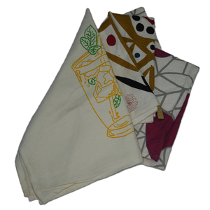 Serviettes de cuisine carrées en coton biologique 100% réutilisables, écologiques, hypoallergéniques, séchage rapide, couleur unie, imprimées, logo OEM personnalisé - Product Image 5