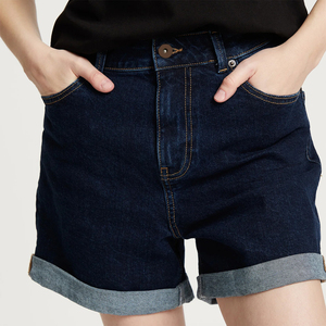 Short en jean pour femme de haute qualité, taille mi-haute, effet push-up, bleu, déchiré, pour l'été, avec design et taille personnalisés - Product Image 5