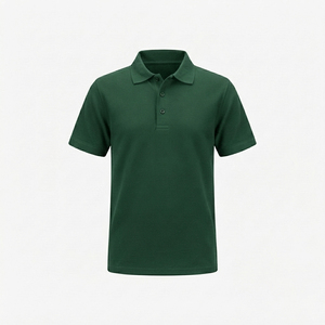 Premium Boys High School Uniform Jersey <b>Polo</b> Shirt for Children | Plain <b>Orange</b> 100% Polyester Machine Wash - Product Image 5