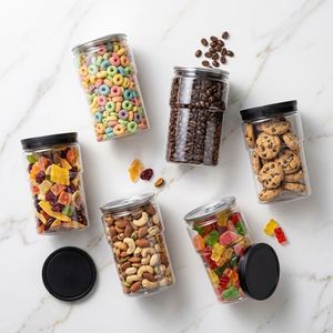 Clear PET Round <b>Plastic</b> <b>Jar</b> <b>with</b> Easy Open Pull Ring <b>Lid</b> for Candy Coffee Beans Dry Food Vietnam Factory Manufacturer - Product Image 5