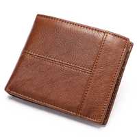 Dompet Kulit Pria Gaya Eropa Klasik dengan Konstruksi Kulit Ultra Halus yang Tahan Lama dan Fungsi Anti Maling yang Aman