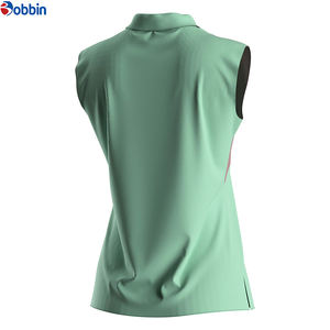 Chemises polo pour femmes, vente chaude, style décontracté d'été, chemises sans manches de couleur unie pour femmes, logo personnalisé, respirantes, meilleur jersey tricoté - Product Image 2