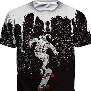 T-shirts pour hommes en gros, personnalisables, à manches courtes, coupe ajustée, séchage rapide, écologiques, respirants, anti-plis, pour le sport et la course, avec motif lettre - Product Image 1