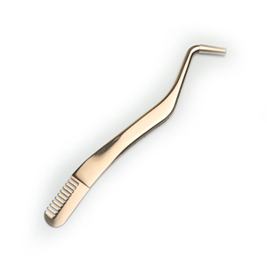 MAHFOOZ INSTRUMENTS Pince à épiler inclinée pour maquillage des cils, outils d'extension de cils avec recourbe-cils et applicateur de cils - Product Image 1