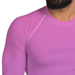 Chemises de compression pour hommes aux designs personnalisés, écologiques, à séchage rapide, respirantes, en spandex/polyester, protection contre les éruptions cutanées, vente chaude - Product Image 3