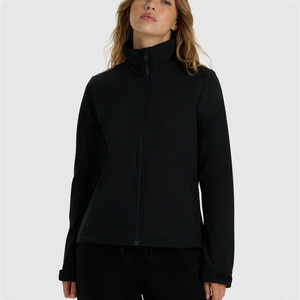Custom <b>Women's</b> Softshell <b>Jacket</b> Stand Collar Outdoor Casual Windproof Full Zip Utility Pockets Lightweight Weather Resistant - Product Image 1