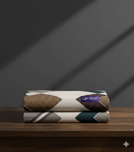 Collection Hôtelière de Luxe – Parure de Lit Microfibre 400TC à Rayures Imprimées, Taille King Size, avec Drap Plat, Drap Housse et Taies d'Oreiller Douces - Product Image 2