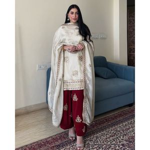 Conjunto de Top, Pantalones Palazzo y Dupatta para Fiesta, Hermoso para Mujer - Product Image 5