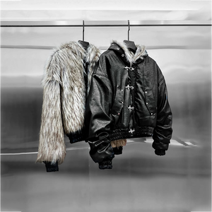 Blouson bomber réversible en cuir et fourrure ciré de haute qualité pour homme, idéal pour l'hiver, vente en gros - Product Image 4