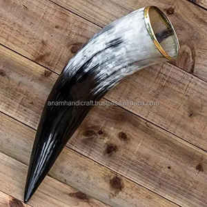 Cuerno para beber vikingo pulido ecológico hecho a mano Natural personalizado de la mejor calidad tallado para restaurante casero para India - Product Image 1