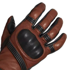 Guantes de Motociclismo de Cuero Impermeables con Pantalla Táctil (Velocity Race Gear) para Uso Universal y Seguridad de las Manos - Product Image 5