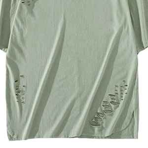 T-shirt Homme à Manches Courtes Effet Vieilli Coupe Classique de Bonne Qualité 100% Coton Écologique Respirant Nouvelle Arrivée - Product Image 5