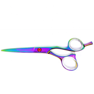 Custom Logo Tegra Surgical Professional Right-Handed 28 <b>Teeth</b> Sharp Blade Tip Medium Rubber Handle 4Cr13 Stainless Hair Scissor - Product Image 3