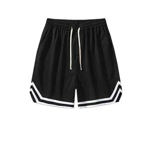 Shorts décontractés pour hommes en toile unie avec cordon de serrage, 100 % polyester, respirant, séchage rapide, tissu extensible, coupe ample, pour la course à pied - Product Image 6