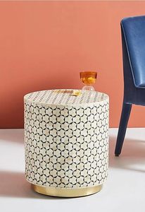 Luxurious Portable Adjustable Foldable Coffee <b>Table</b> <b>Stool</b> Antique Living Room Furniture Stylish Handmade Accent <b>Table</b> for Home - Product Image 2