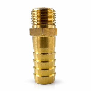 Conector de latón para manguera, rosca macho de 1/4" a boquilla de manguera de 1/2", conector de tubería AOL-013 - Product Image 1