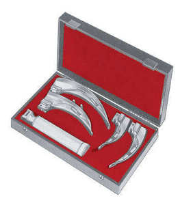 Laryngoscope Wholesale Price New Original Fiber Optic Laryngoscope <b>Mac</b> Set of 5 Blades & Handles ENT Steel By Blush Surgical - Product Image 3