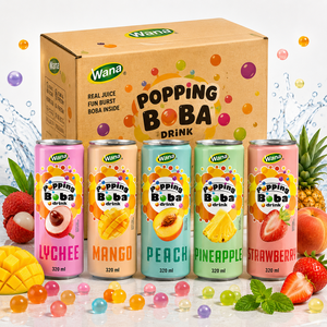 Jus de fruits vietnamien exporté, mangue, boba éclatante, canette 320ml, boisson, OEM, ODM, marque privée pour acheteurs B2B mondiaux, certifié Halal - Product Image 4