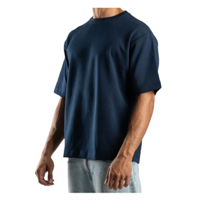T-shirts Boxy Oversize Homme Personnalisés de Haute Qualité Nouvelle Collection Fitness Col Rond Décontracté 100% Coton Séchage Rapide Respirant Manches Courtes - Product Image 3