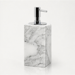 Premium Natural White Marble <b>Soap</b> Dispenser with Stainless Steel Pump Liquid Handwash Bottle for Modern Bathroom and Kitchen - Product Image 5