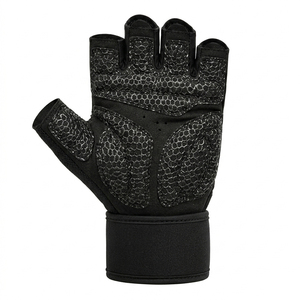 Half Finger Mesh Breathable Non-Slip Weightlifting <b>Gloves</b> Padded Palm Wrist Support Gym Training <b>Grip</b> Support Custom Logo OEM - Product Image 2