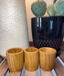 Verre à boire en bois massif fait main de qualité supérieure, réutilisable, gobelet en bois naturel pour la maison, la cuisine, le restaurant, le café - Product Image 4
