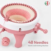 Machine à tricoter circulaire DIY à 48 aiguilles, modèle 843, à manivelle, pour chapeaux, écharpes, pulls et travaux manuels pour adultes