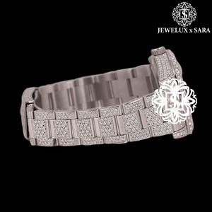Montre classique de luxe en or rose de haute qualité, sertie de diamants Moissanite VVS, style Hip Hop, disponible à un prix compétitif - Product Image 1