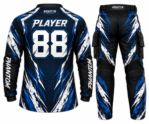 Custom Heat-Transfer Printed Camouflage Quick Dry V-neck Pullover Polyester/Cotton Paintball Uniform Jersey <b>Padded</b> <b>Pants</b> Set for - Product Image 2