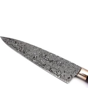Ahmad Fabric Custom Handmade 13-Inch Damascus Steel Chef <b>Knife</b> with Leather Sheath Beautiful Handle Customizable Supported - Product Image 5