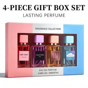 Set Regalo di 4 Profumi da Donna, 20ml Ciascuno, Fragranze Dolci e Fresche di Lunga Durata per Vacanze, Appuntamenti e Feste - Product Image 1