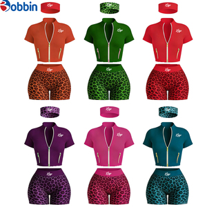 Top Trending Hot Selling Summer Clothes Women Custom Streetwear <b>Workout</b> Sets Zip up Short Sleeve <b>Jacket</b> and Shorts 3 Pcs Set - Product Image 1